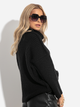 Светр в'язаний жіночий Fobya Sweater F1270 34/36 Чорний (5903707128013) - зображення 2