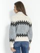 Sweter z golfem damski z moheru Fobya Turtleneck F851 S/M Beżowy (5902553692259) - obraz 2