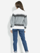 Sweter z golfem damski z moheru Fobya Turtleneck F851 S/M Beżowy (5902553692259) - obraz 6