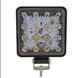 Фара LED квадратная 48W 6000K (16 диодов) (10.7см х 10.7см х 1.5см) Светодиодная Лед Фара с креплением - изображение 1