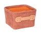 Корзина для ванны Wenko Anela: 14 x 9 x 14 см, полиэстер, искусственная кожа, розовая - изображение 1