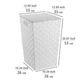 Кошик для білизни Wenko Adria Square White, 48 л, поліпропілен, 33 x 53 x 33 см, білий - зображення 3