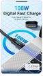 100W кабель Essager Fast Charging Digital Display type-C PD 5A з дисплеєм 2 метра - изображение 8