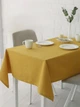 Водоотталкивающая скатерть на стол TouchableLinen 1 шт 150 см x 250 см Гірчичний Хлопок с тефлоновым покрытием - изображение 1