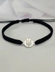 Срібний браслет шамбала Family Tree Jewelry Line чорна нитка Герб України родоване срібло - зображення 2