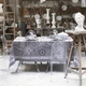 Скатерть из хлопкового жаккарда бежевая JACQUARD FRANCAIS "Porcelaine", 175x250 см - изображение 2