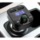 Автомобільний FM модулятор CAR X8 Трансмітер Bluetooth авто 2 USB 2.0A/1.1A Чорний - зображення 5