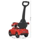 Детская красная машинка каталка толокар Bambi Racer M 4579-3 родительская ручка, защитный бортик и подставки для ножек - изображение 6