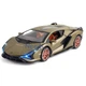Машинка коллекционная Lamborghini Sian металлическая моделька игрушка спорткар 21 см Оливковый (9612605) - изображение 3