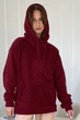 Худи унисекс Кен флис бордо с вышивкой Орнамент р. XL (50) - изображение 3