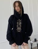 Худи унисекс Кен флис черный с вышивкой Орнамент р. 2XL (52) - изображение 5