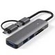 USB-хаб 5-in-1 USB-A/Type-C для 3хUSB 3.0 + SD/TF Card Reader адаптер hub-перехідник Blueendless HС502 - зображення 1