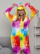 Пижама Кигуруми My Kigu Женская Единорог Разноцветный Размер XL 175-185 см (100441) - изображение 6