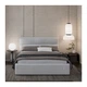 Ліжко AtriaDesign Comfort з нішею для білизни 180x200 кремовий - зображення 1