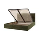 Ліжко MonicaDesign Evita Olive Comfort з нішею для білизни 120x200 оливковий - зображення 4
