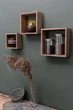 Полиці сет із 3. Квадратні полиці натуральне дерево Wood Mosaic Natural Сube Shelfes 30x30x11 см Cвітлий (WM-СNS-30x30x11) - изображение 1