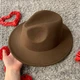 Шляпа Федора унисекс с устойчивыми полями FeltHat коричневая - изображение 2