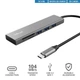 USB-хаб Trust HALYX FAST 3USB+CARD READER USB-C ALUMINIUM (24191) - изображение 2