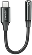 Адаптер Usams AU16 USB-C - jack 3.5 мм Black (6958444904559) - зображення 1