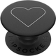 Uchwyt i podstawka do telefonu PopSockets White Heart Black (842978133751) - obraz 1