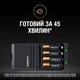 Універсальний зарядний пристрій Duracell Hi-Speed Charger (CEF27) +2x1300mAh +2x750mAh, AA/AAA, LED індикатор, 4 канали, Blister - зображення 4