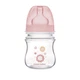 Пляшка з широким отвором антиколікова Easystart Newborn baby 120 мл Canpol babiesл Рожеві квіти (5901691813137) - зображення 1