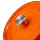 Ретро кастрюля Vintage Cuisine Чавунна з кришкою 4.3 л Помаранчева - зображення 5