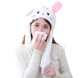Шапка светящаяся с двигающимися ушами Кролик Pikachu Пикачу White - изображение 3