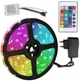 Влагозащищенная светодиодная лента UKC 3528 SMD RGB 5 метров с контроллером и блоком питания - изображение 1