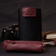 Женская бордовая ключница из натуральной кожи GRANDE PELLE (bg116fash67) - изображение 9