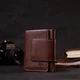 Шкіряний чоловічий гаманець GRANDE PELLE 8х10х1,5 см (acs0026949) - зображення 7