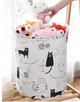 Корзина для игрушек, белья, хранение Светлая с котиками 50*40 см - изображение 2