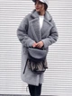 Шуба Тедди Оверсайз серая , A-L, 90 см, XS - изображение 2