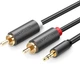 Кабель Ugreen AV102 AUX 3.5мм TRS-RCAx2 M/M 3.0м Черный (10512) - изображение 1