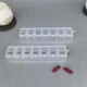 Таблетница органайзер для таблеток на 7 ячеек 1 неделя с цепочкой Прозрачный - изображение 2