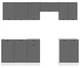 Практичний та місткий кухонний гарнітур 240 Junona Black Red White (K24-JUNONA_MODUL_WER_2/240_BBL) 170105 - зображення 1