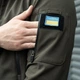 Чоловіча щільна Куртка з капюшоном Pobedov Motive SoftShell + шеврон "Прапор України" у комплекті хакі розмір S - зображення 5