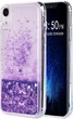 Чехол Glitter для Iphone XR бампер жидкий блеск фиолетовый - изображение 1