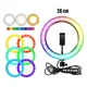 Кольцевая студийная лампа Ring MJ-26 для блогеров селфи кольцо RGB LED 26 см - изображение 3