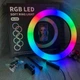 Кольцевая студийная лампа Ring MJ-33 для блогеров селфи кольцо RGB LED 33 см - изображение 9