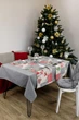 Скатерть Merry Christmas серая 120x132см - изображение 2