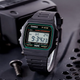 Часы черные наручные мужские Casio F-91W-1 retro электронные мужские касио с подсветкой - изображение 3