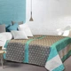 Покрывало двухстороннее Zastelli Звездное Сияние Star Dots (Green) бязь 160х210 - изображение 1