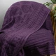Простынь-покрывало жаккардовое махровое 100% Хлопок GM TEXTILE 150x200см 400г/м2 (Виноград) - изображение 3