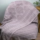 Простынь-покрывало жаккардовое махровое 100% Хлопок GM TEXTILE 150x200см 400г/м2 (Светло-Лавандовый) - изображение 3