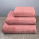 Комплект махровых полотенец Вафельный Бордюр 3шт GM Textile 40х70см, 50х90см, 70х140см 450г/м2 (Пудра) - изображение 1