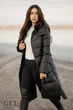 Женское зимнее длинное пальто Fodarlloy XL черное 90682 - изображение 14