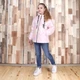 Куртка для дівчинки Fashion SN0001-P 152 Рожевий - зображення 3