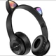 Бездротові навушники «Котячі вуха» з мікрофоном, Bluetooth-навушники Cat Ear P47, чорні - зображення 2