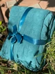 Покрывало махровое TAC Dama синий 200×220 см - изображение 3